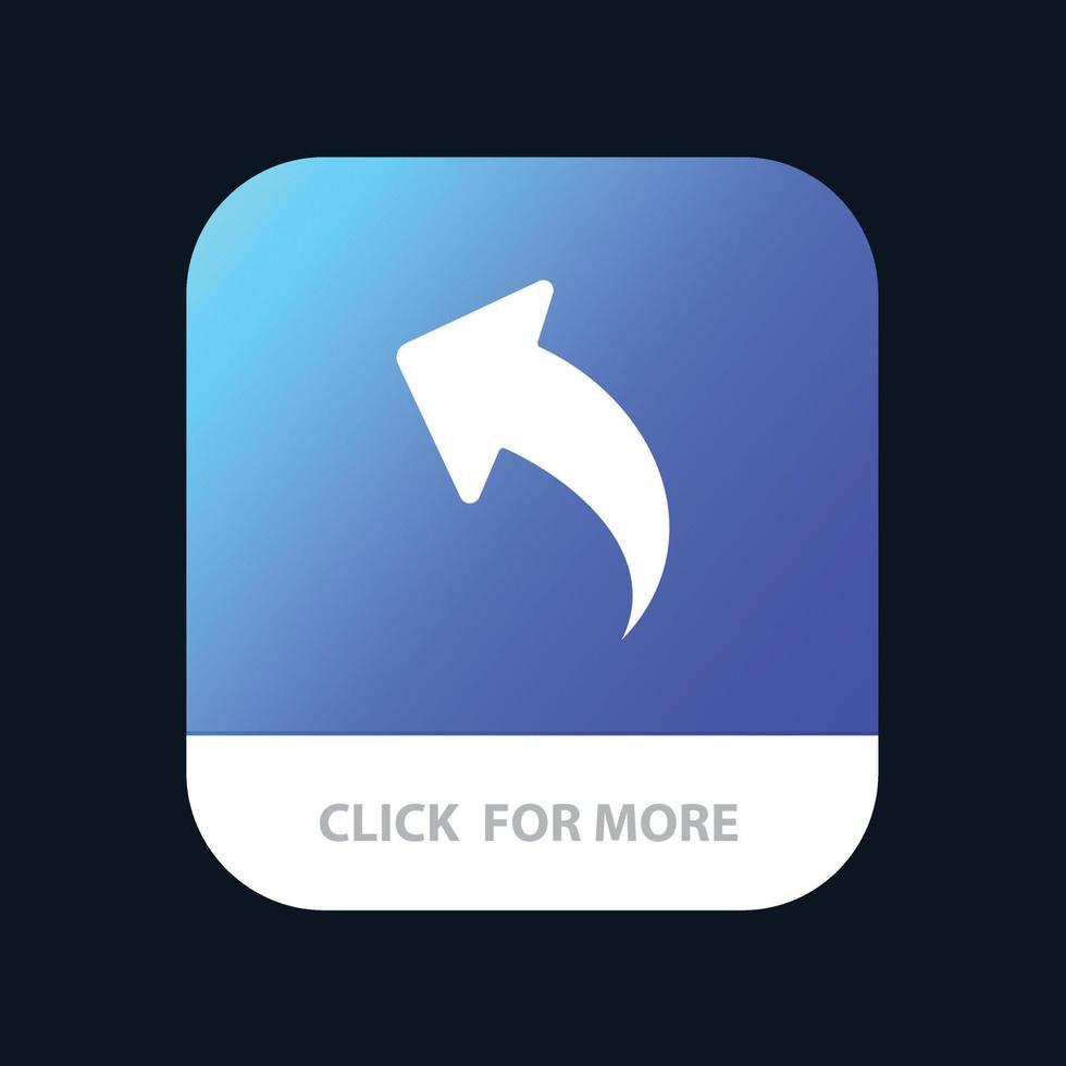 Arrow Up Back Mobile App Button Android and IOS Glyph Version vector