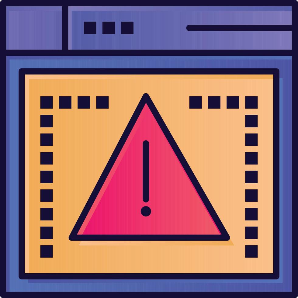 plantilla de banner de icono de vector de icono de color plano de error de codificación informática
