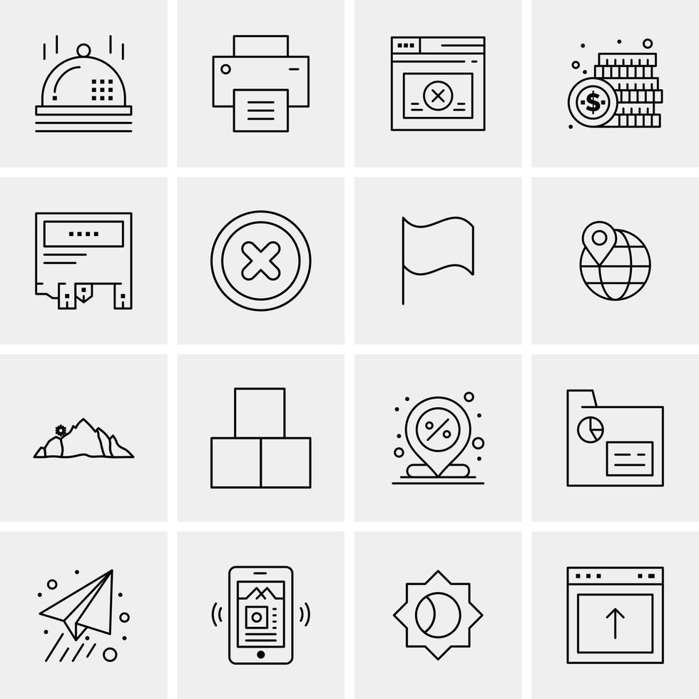 16 Universal Business Icons Vector Creative Icon Illustration to use in web and Mobile Related proje