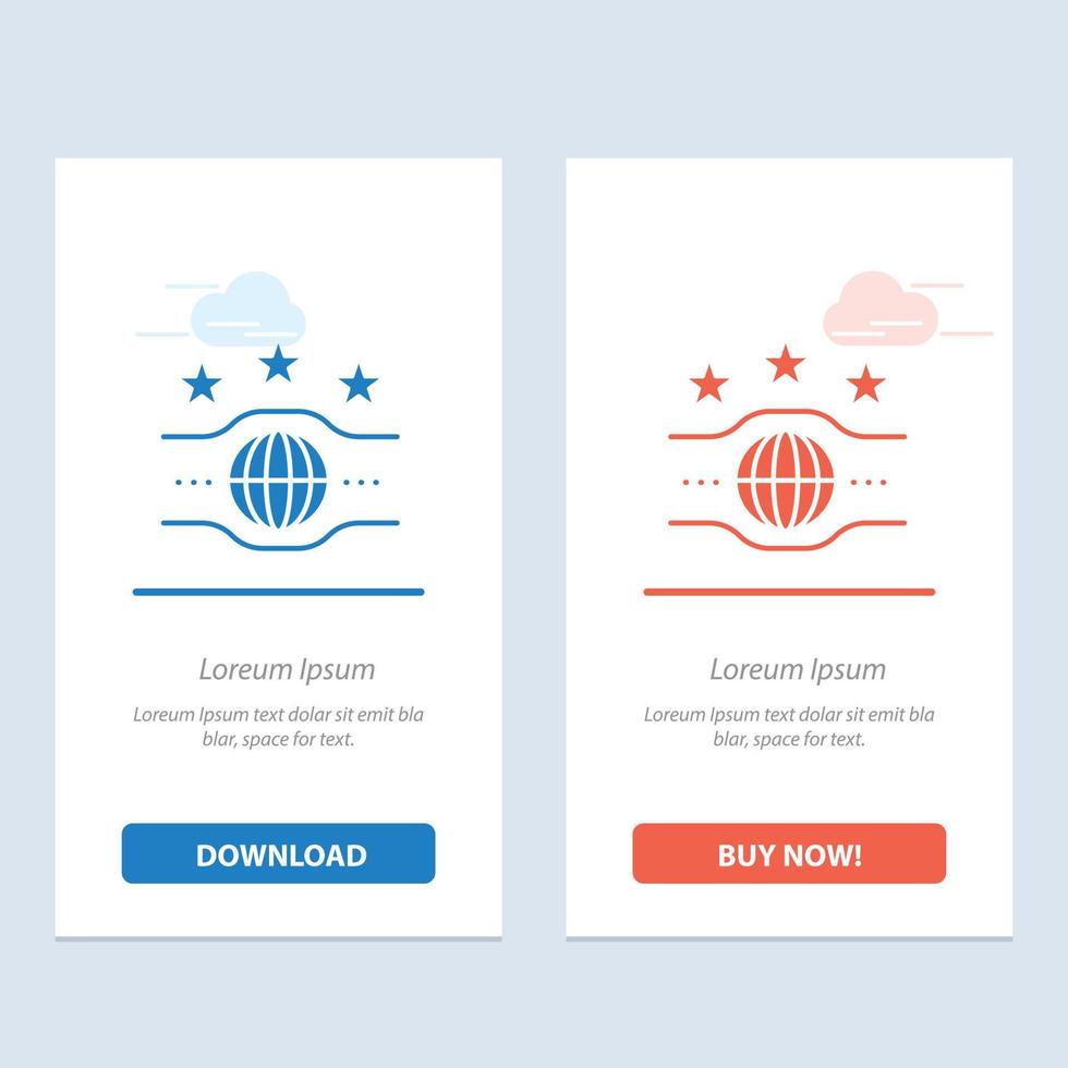 Belt Champion Championship Sport  Blue and Red Download and Buy Now web Widget Card Template vector