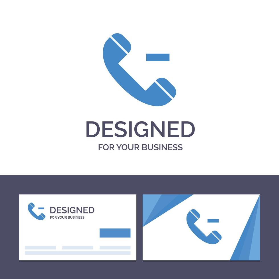 Creative Business Card and Logo template Call Contact Delete Vector Illustration