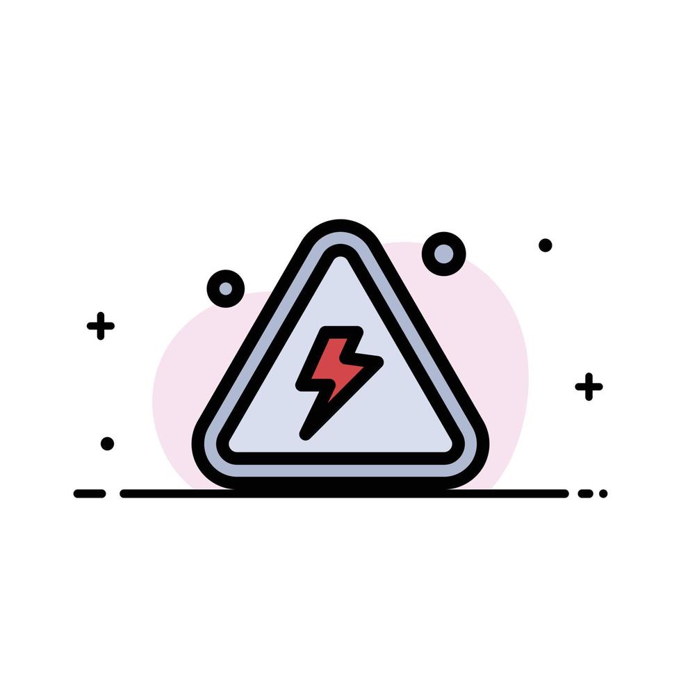 Combustible Danger Fire Highly Science  Business Flat Line Filled Icon Vector Banner Template
