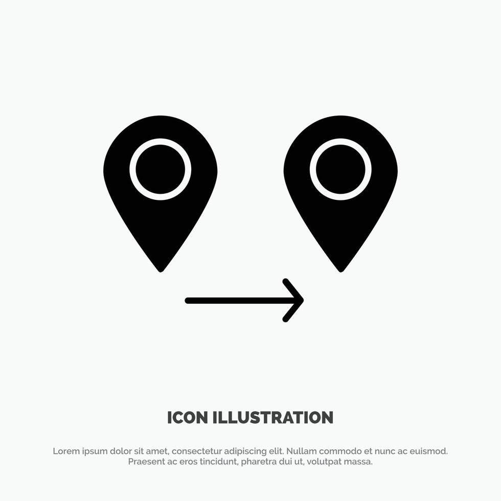 Gps Location Map solid Glyph Icon vector