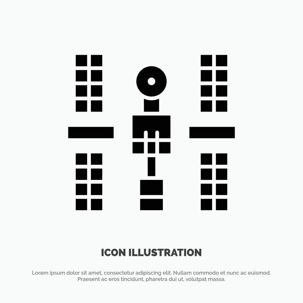 Complex Orbital Platform Satellite Space solid Glyph Icon vector