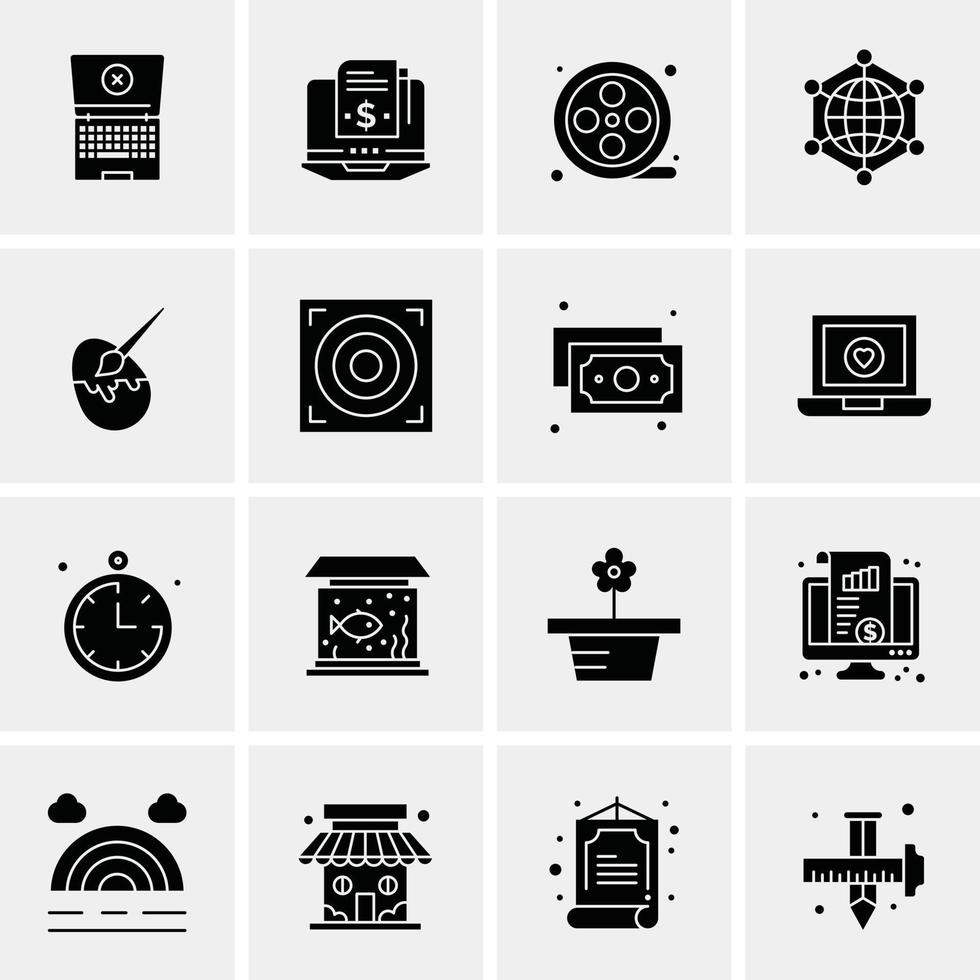 16 Universal Business Icons Vector Creative Icon Illustration to use in web and Mobile Related proje