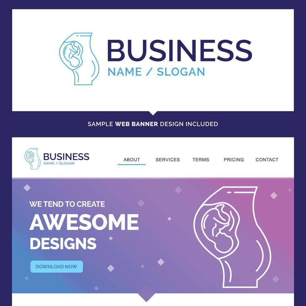 Beautiful Business Concept Brand Name pregnancy. pregnant. vector