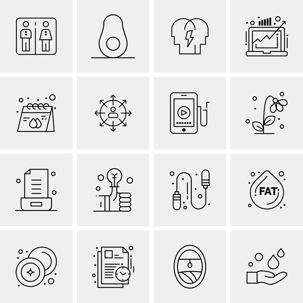 16 Universal Business Icons Vector Creative Icon Illustration to use in web and Mobile Related proje