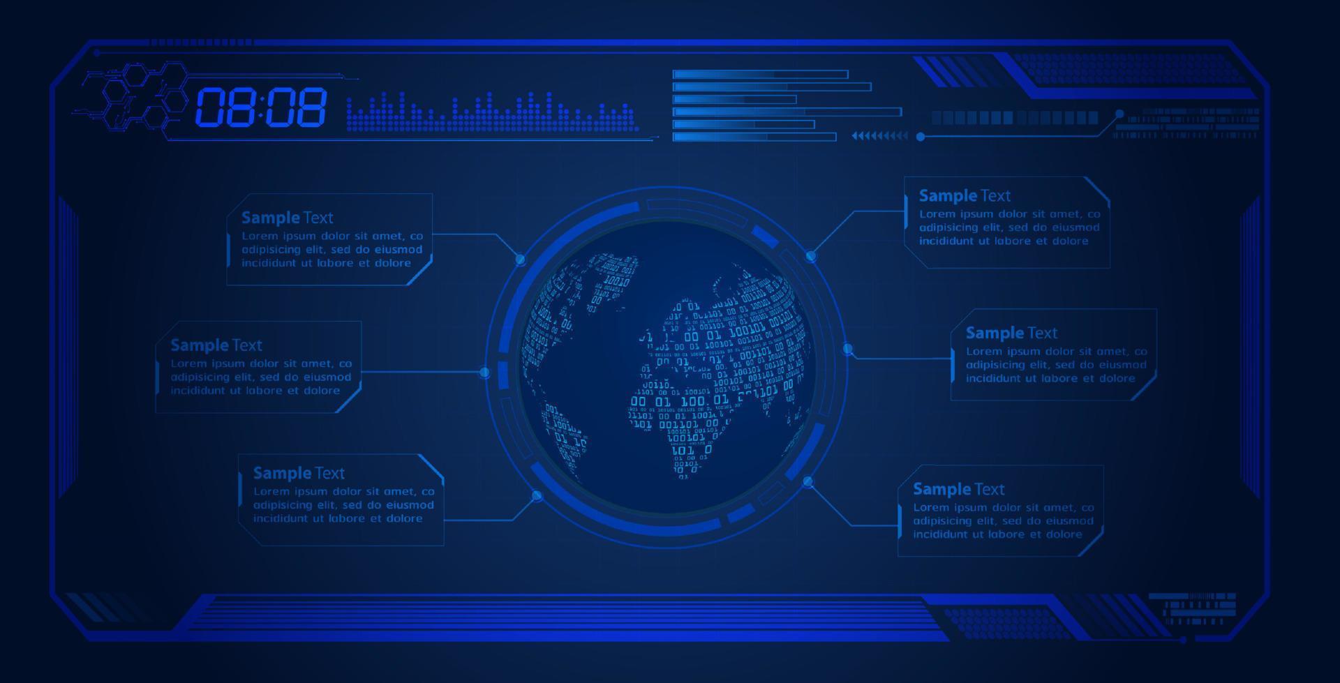 fondo de pantalla de tecnología hud moderna vector