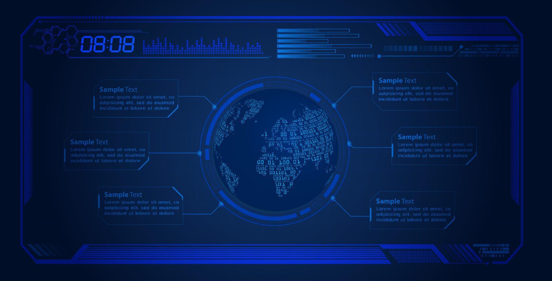 fondo de pantalla de tecnología hud moderna vector