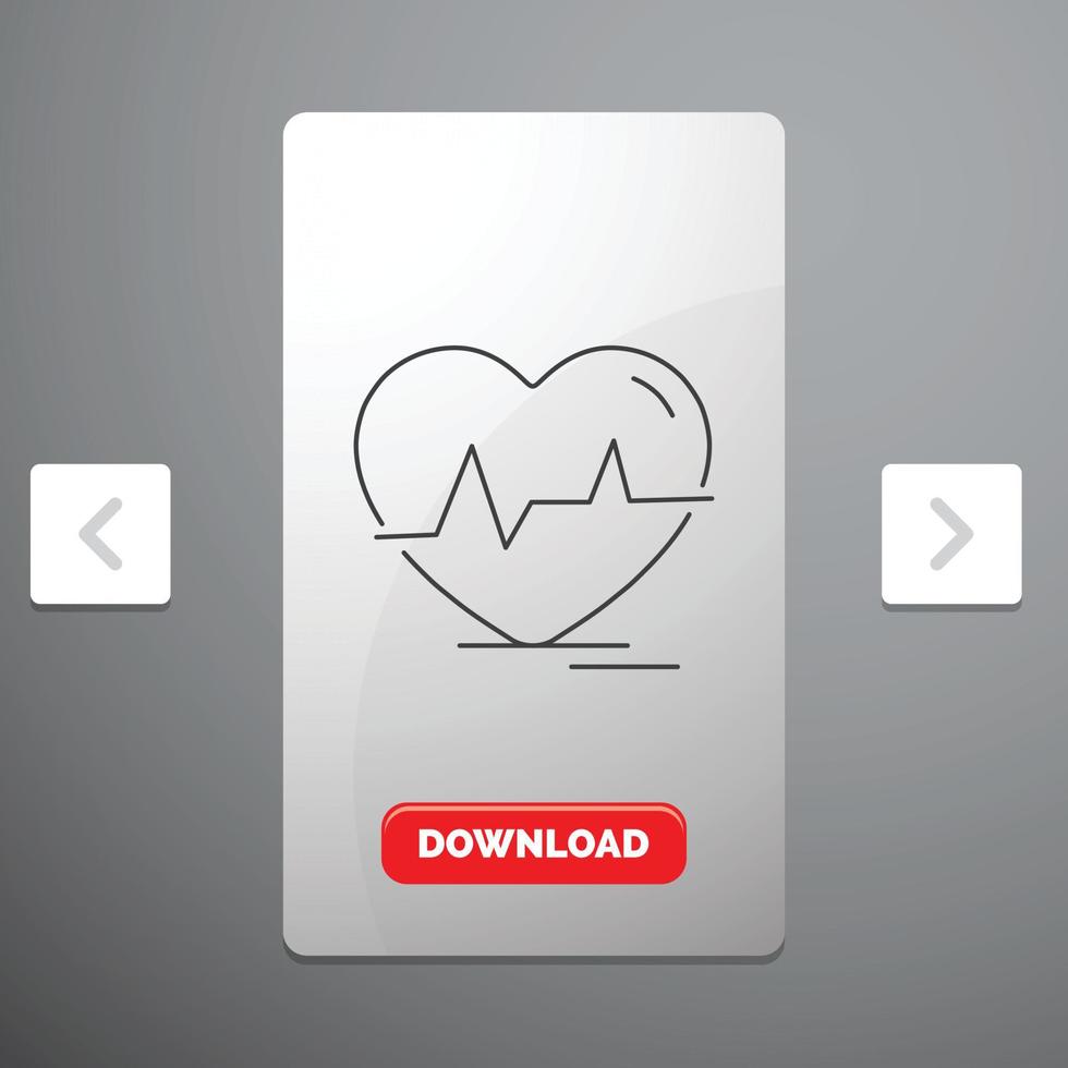 electrocardiograma corazón. latido del corazón. vector