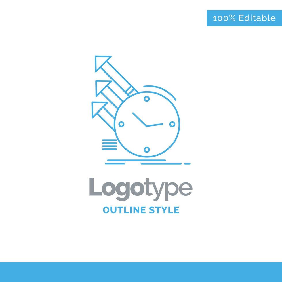 Blue Logo design for detection. inspection. vector