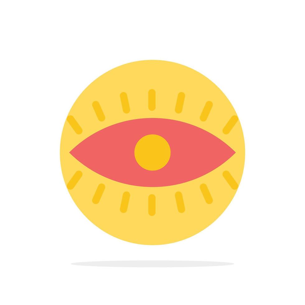 Eye Eyes Watch Design Abstract Circle Background Flat color Icon vector