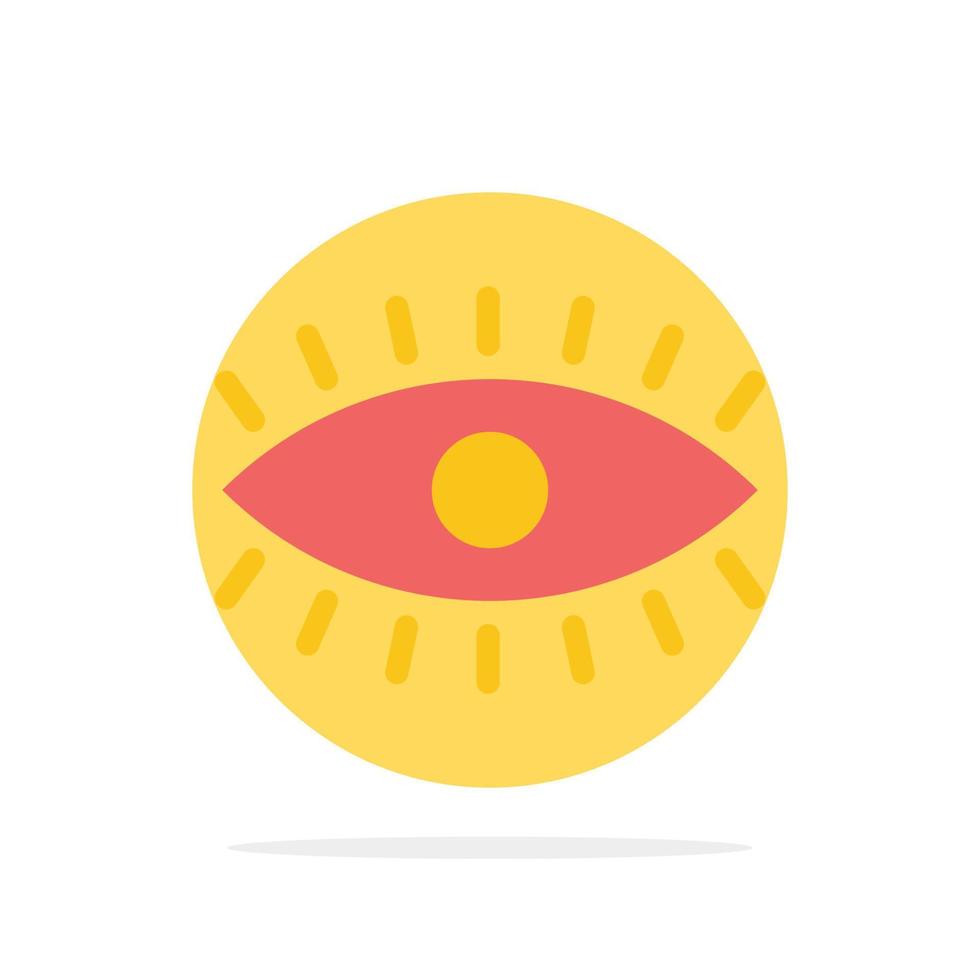 Eye Eyes Watch Design Abstract Circle Background Flat color Icon vector