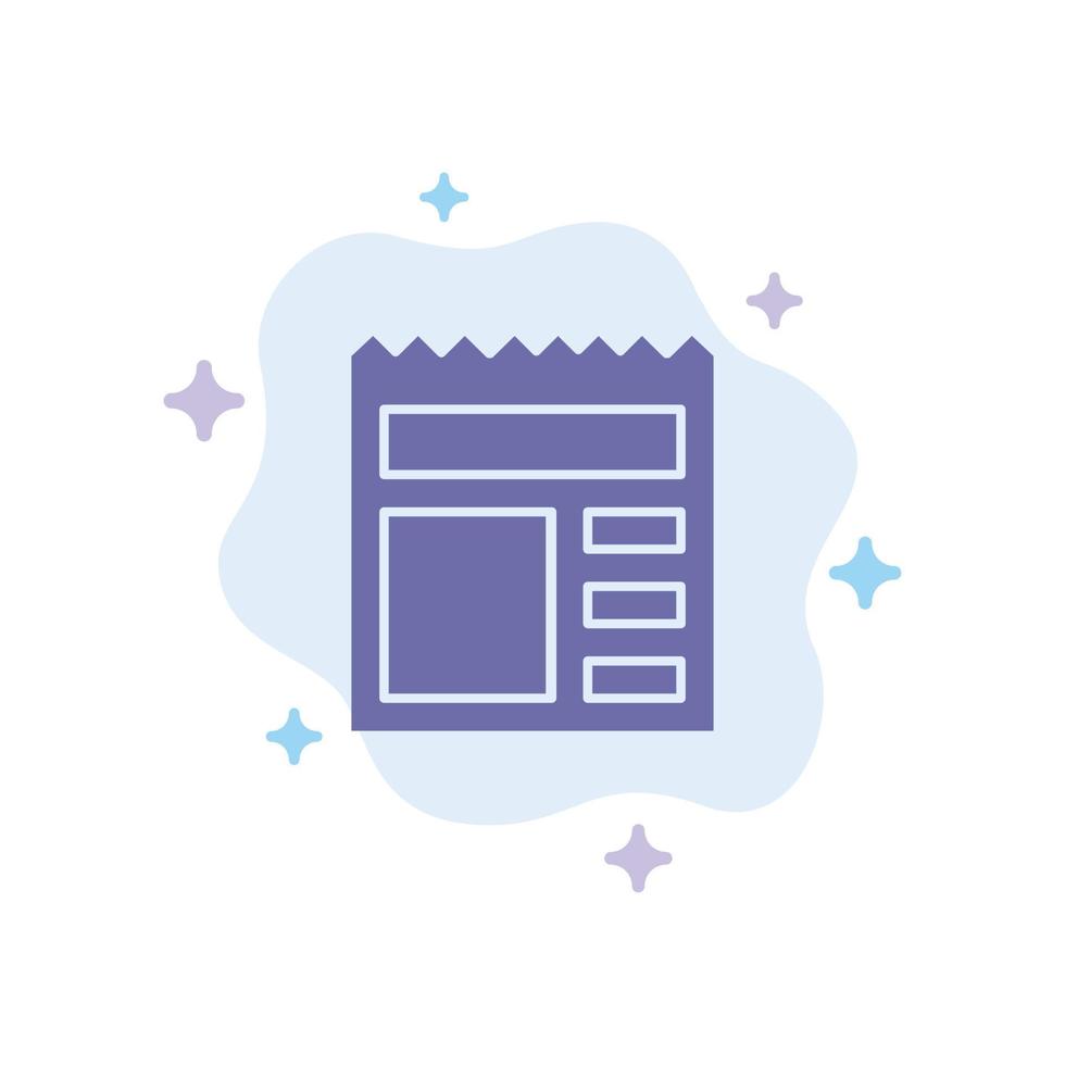 Document Basic Ui Bank Blue Icon on Abstract Cloud Background vector