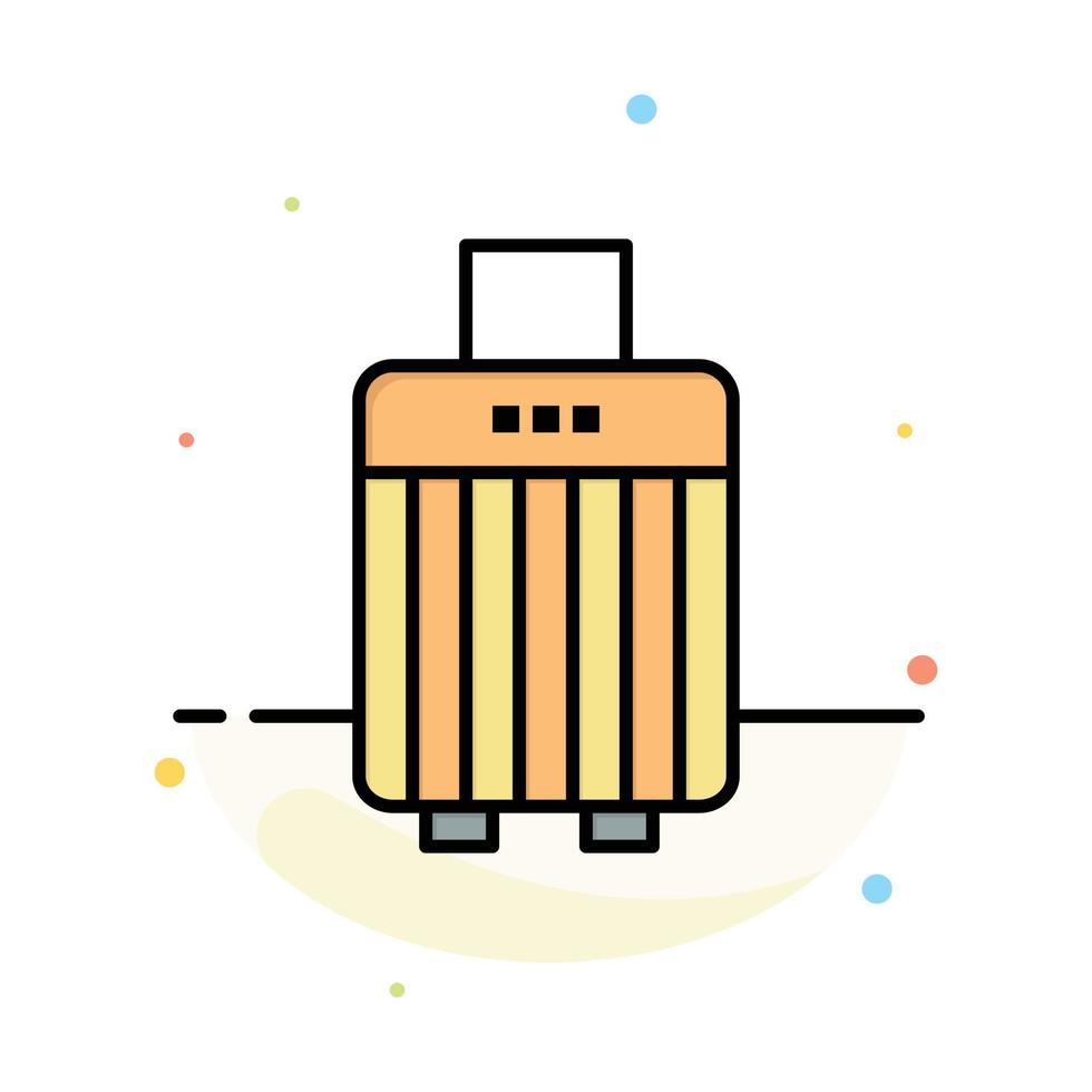 Bag Luggage Handbag Buy Abstract Flat Color Icon Template vector
