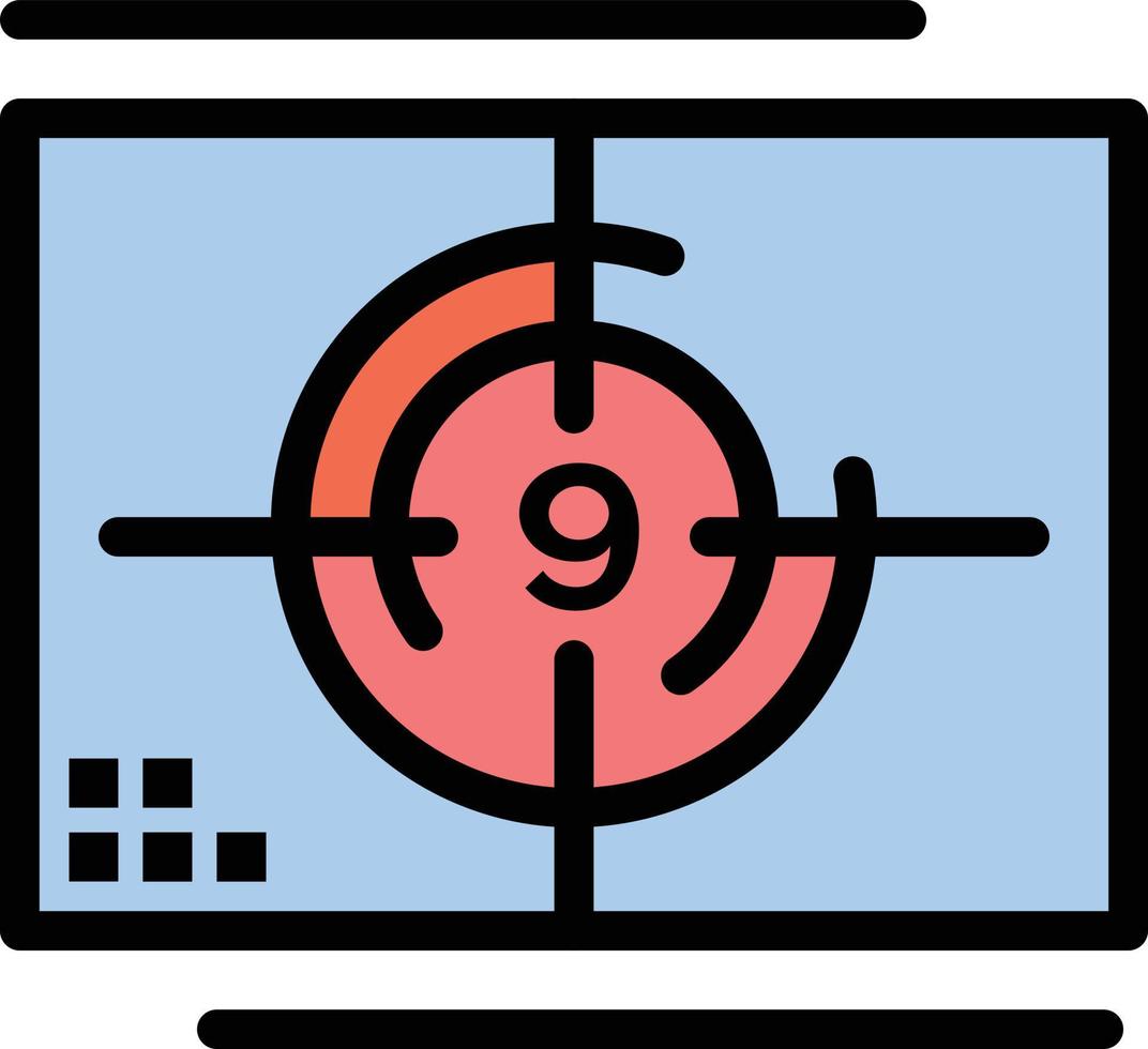 Film Movie Numbers Opening Premiere  Flat Color Icon Vector icon banner Template