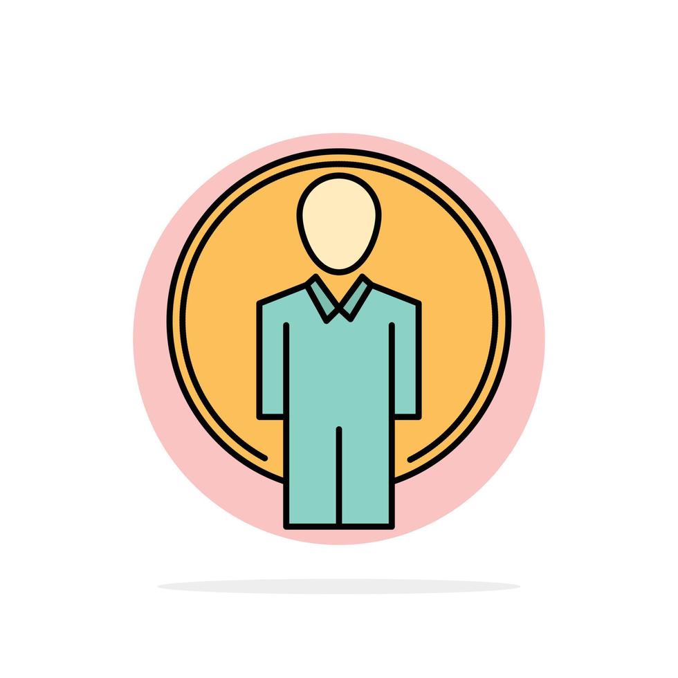 User Id Login Image Abstract Circle Background Flat color Icon vector
