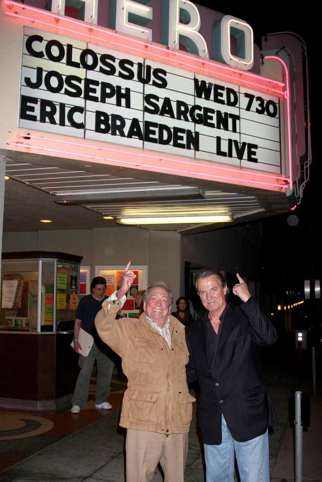 LOS ANGELES, SEPT 28 - Joseph Sargent, Eric Braeden arriving at the Retrospective Screening of Colossus - The Forbin Project at the Aero Theater on September 28, 2011 in Santa Monica, CA photo