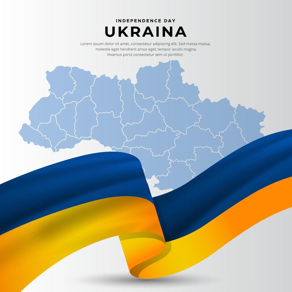 Amazing Ukraina Independence day design background with wavy flag vector. Ukraina Unity day design vector