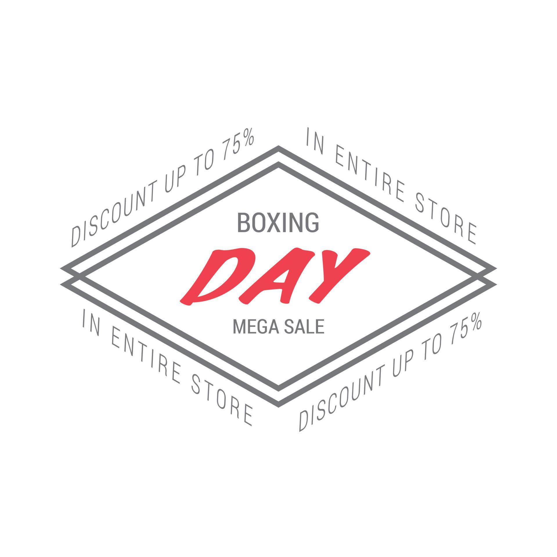 Boxing day sale card with elegent design vector 13303862 Vector Art at