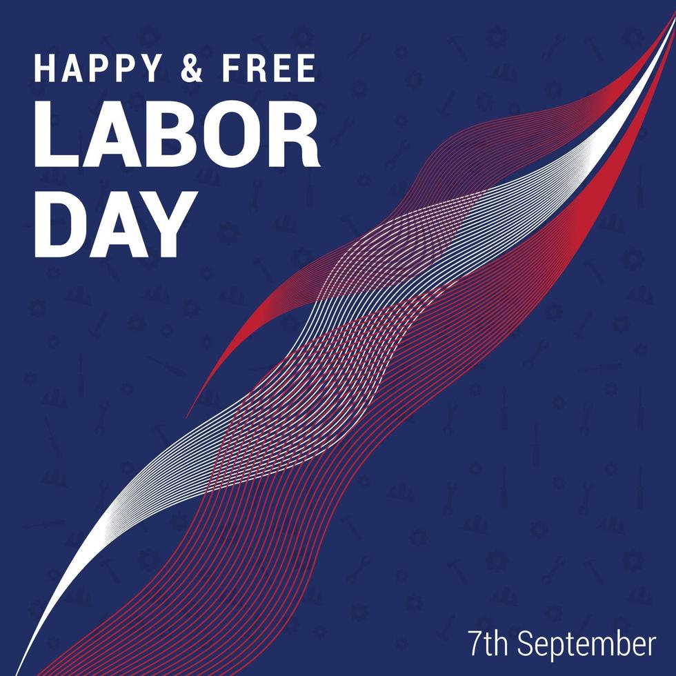 Celebrating Labour day design card vector