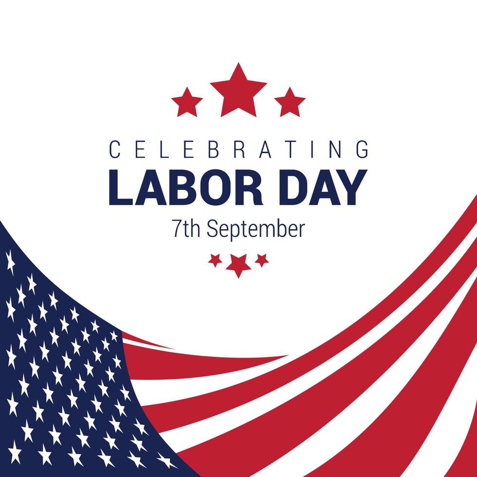 Celebrating Labour day design card vector