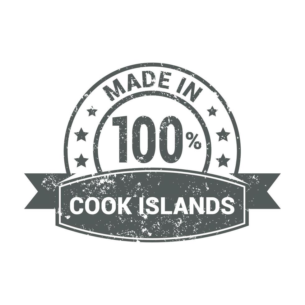 vector de diseño de sello de isla cook
