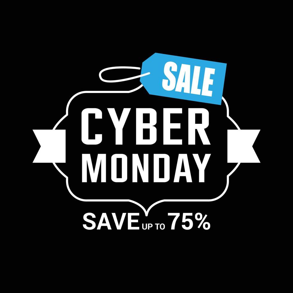 Cyber monday sale card with elegent design vector