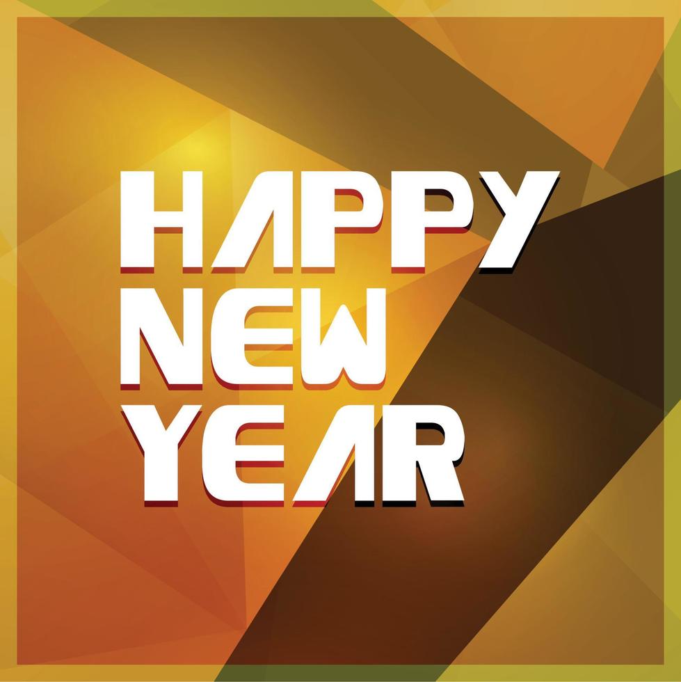 Happy New Year typographic design vector