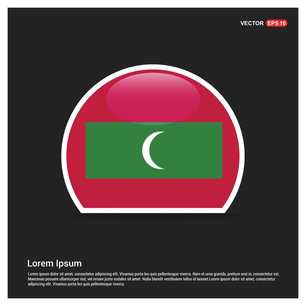 vector de diseño de bandera de maldivas