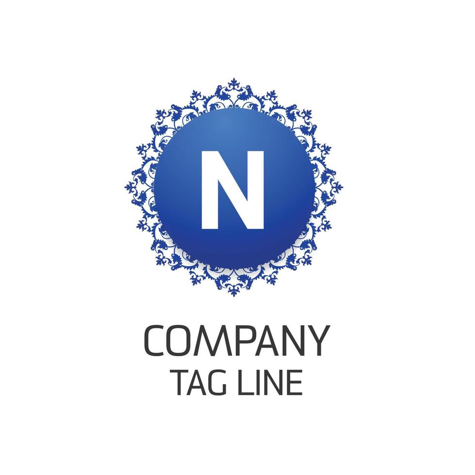 Alphabetical logo design with creative typography vector