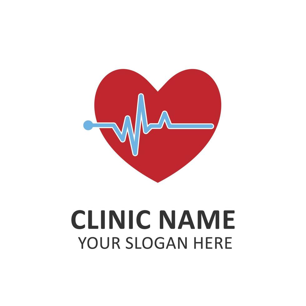 Medical logo design with typography vector