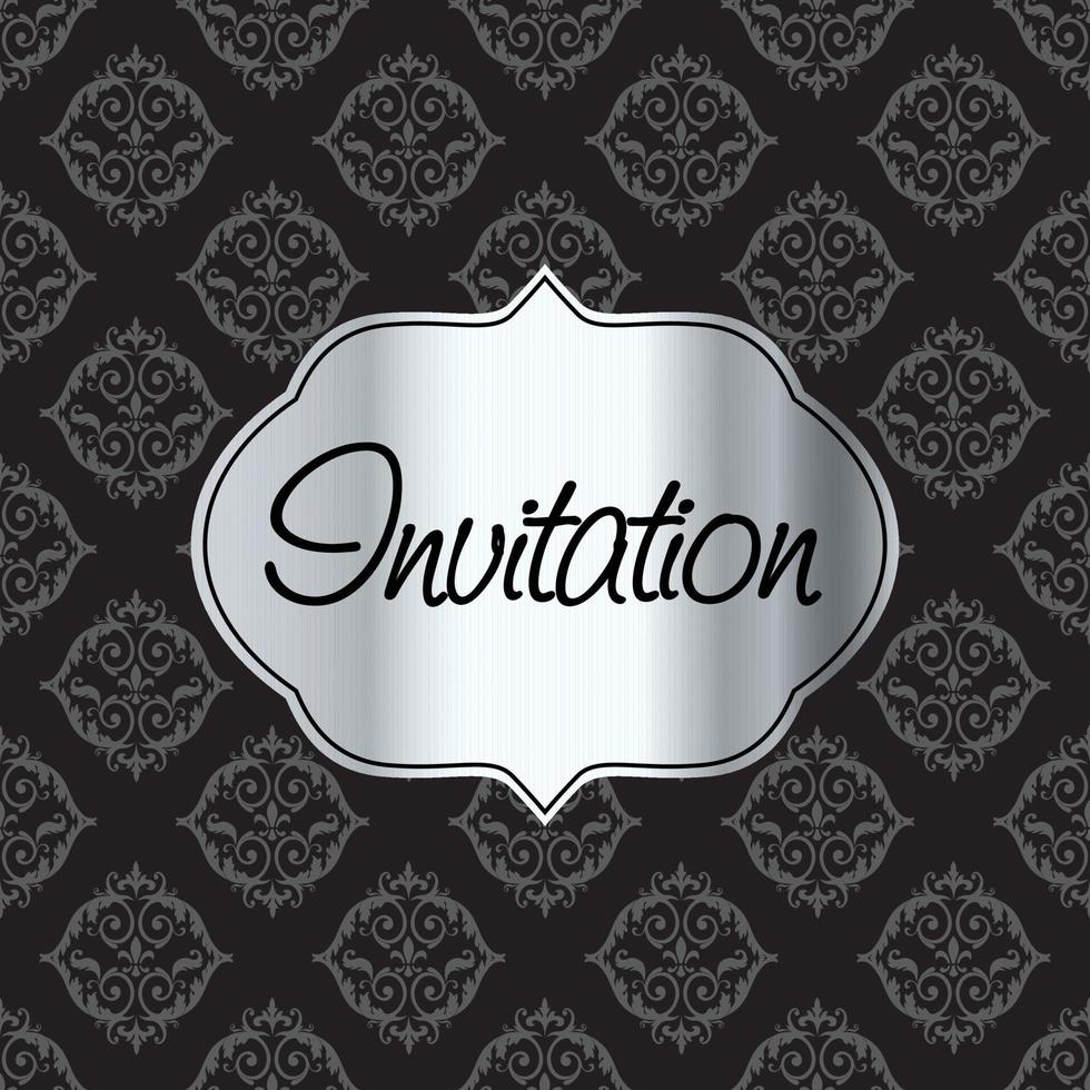 tarjeta de invitación con vector de diseño creativo
