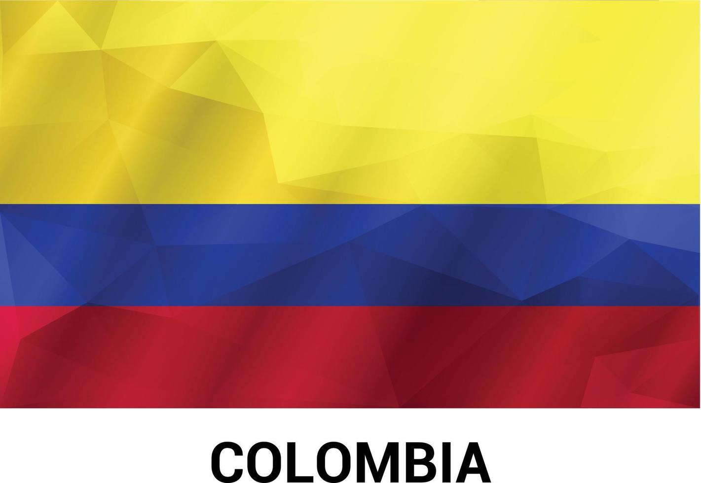 vector de diseño de bandera de Colombia