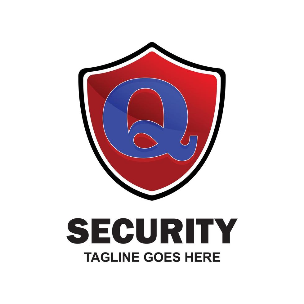 Alphabetical logo of security compnay and typography vector