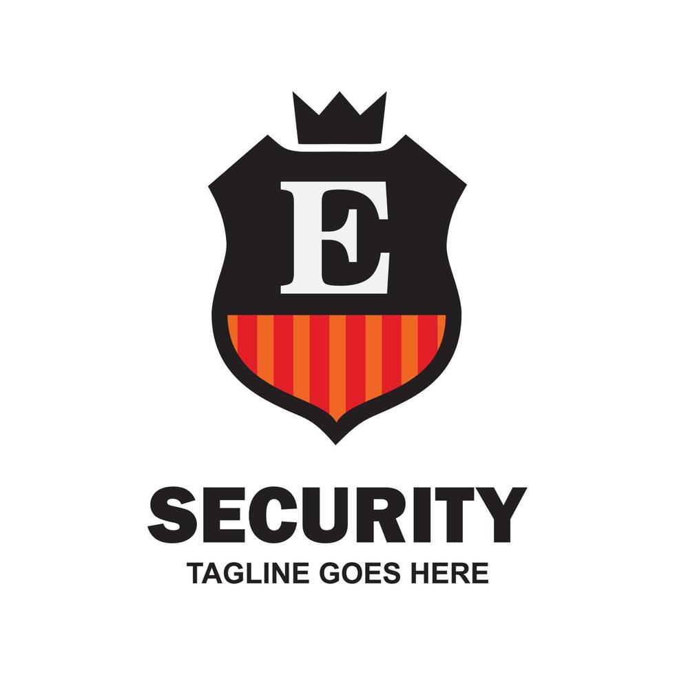 Alphabetical logo of security compnay and typography vector