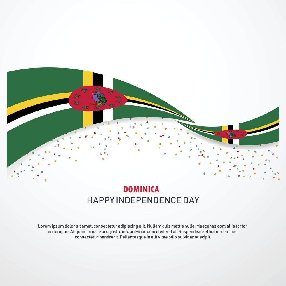 Dominica Happy independence day Background vector