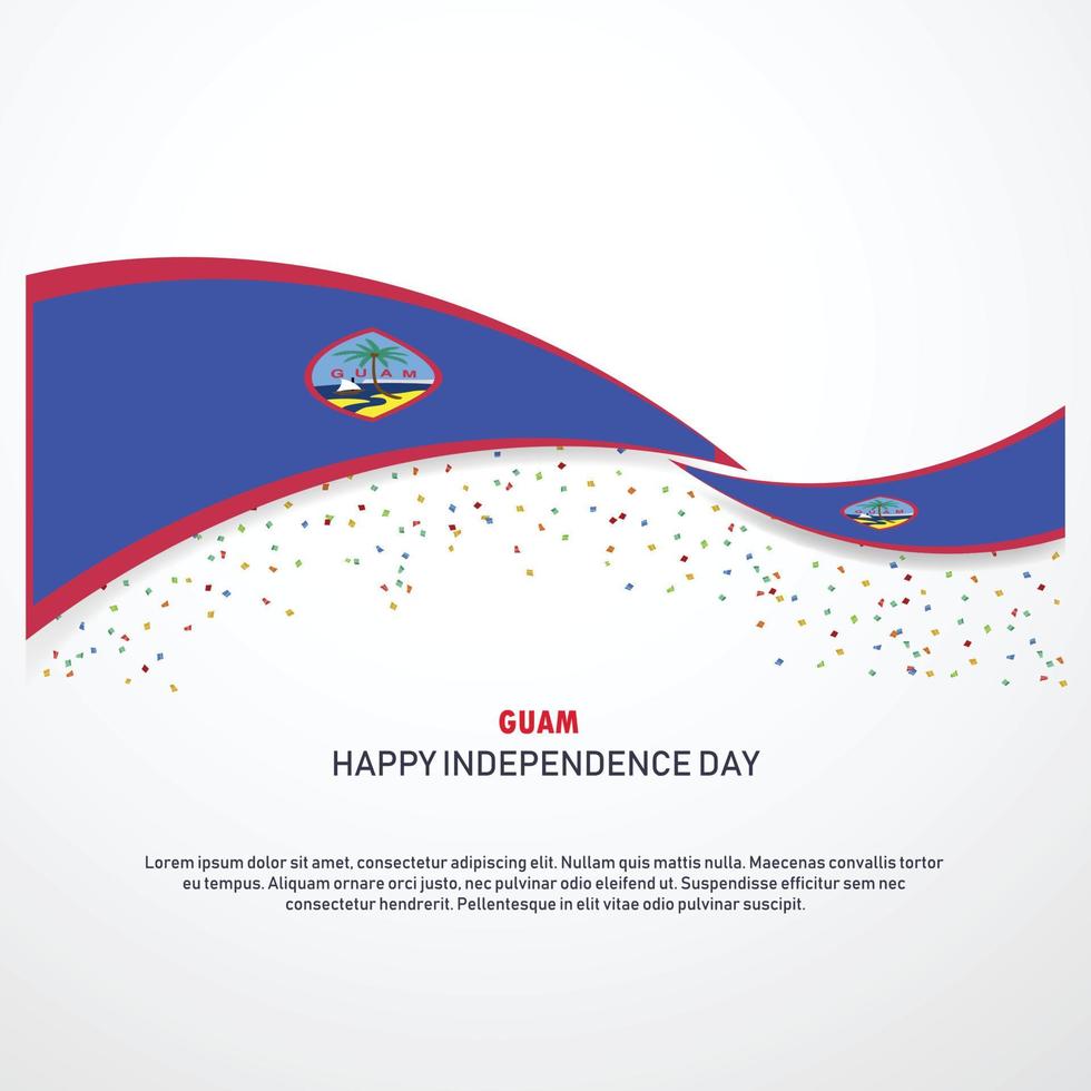 fondo de feliz día de la independencia de guam vector