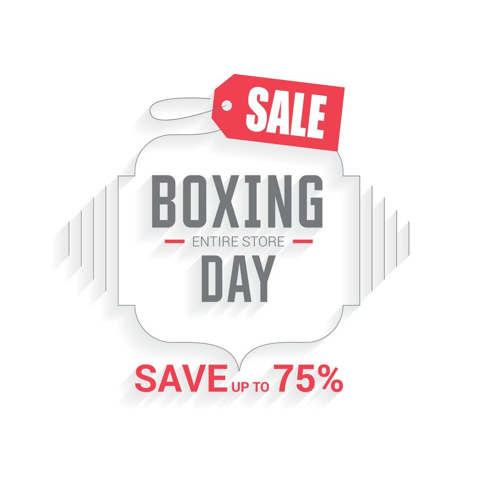 Boxing day sale card with elegent design vector