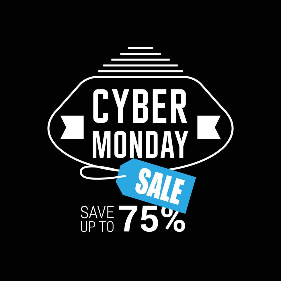 Cyber monday sale card with elegent design vector