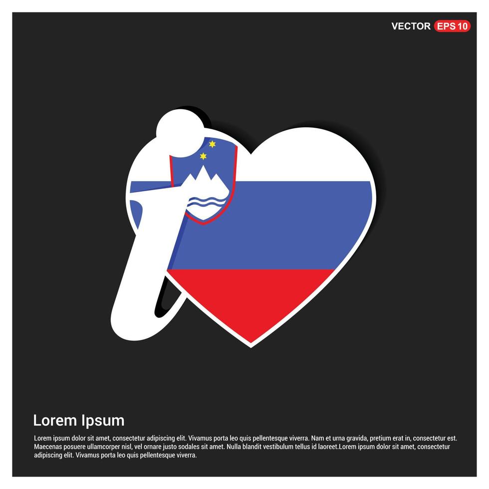 Solovenia Flag design vector