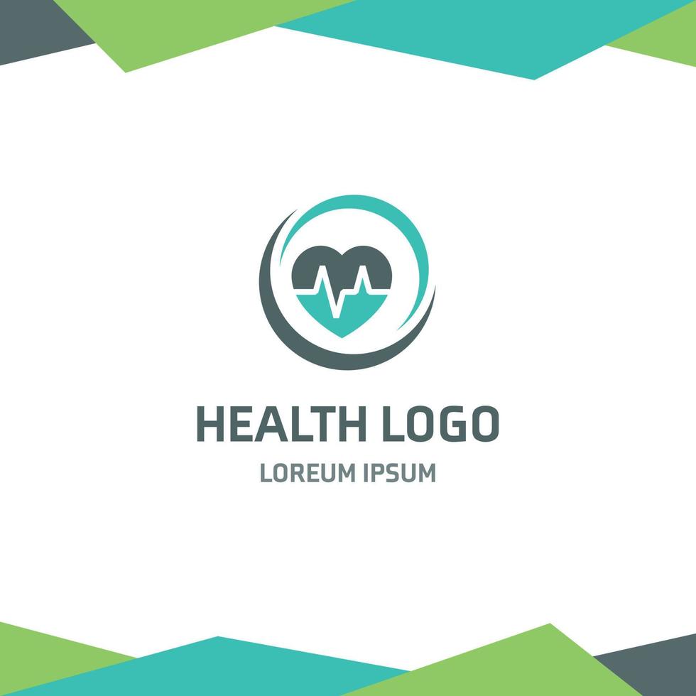 Health logo design with typography vector