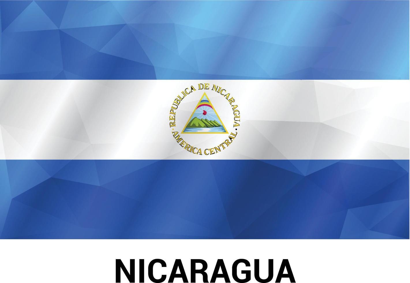 Nicaragua flags design vector