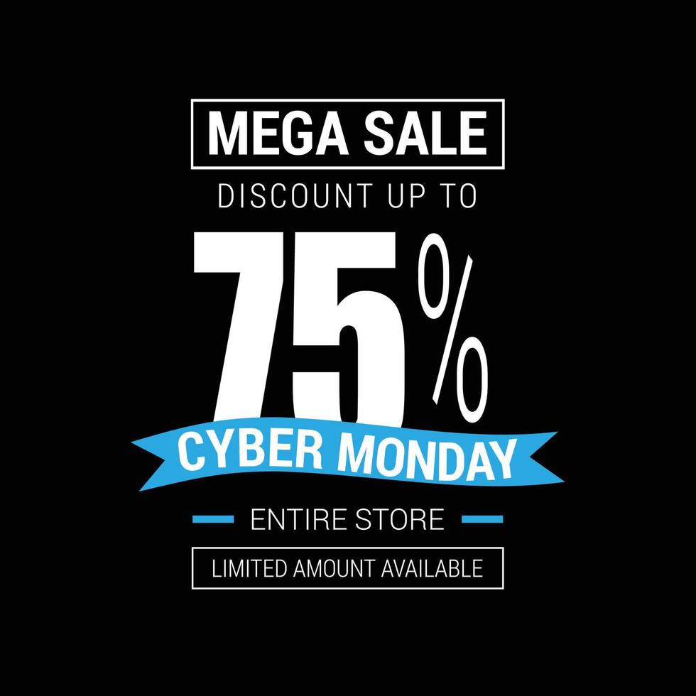 Cyber monday sale card with elegent design vector
