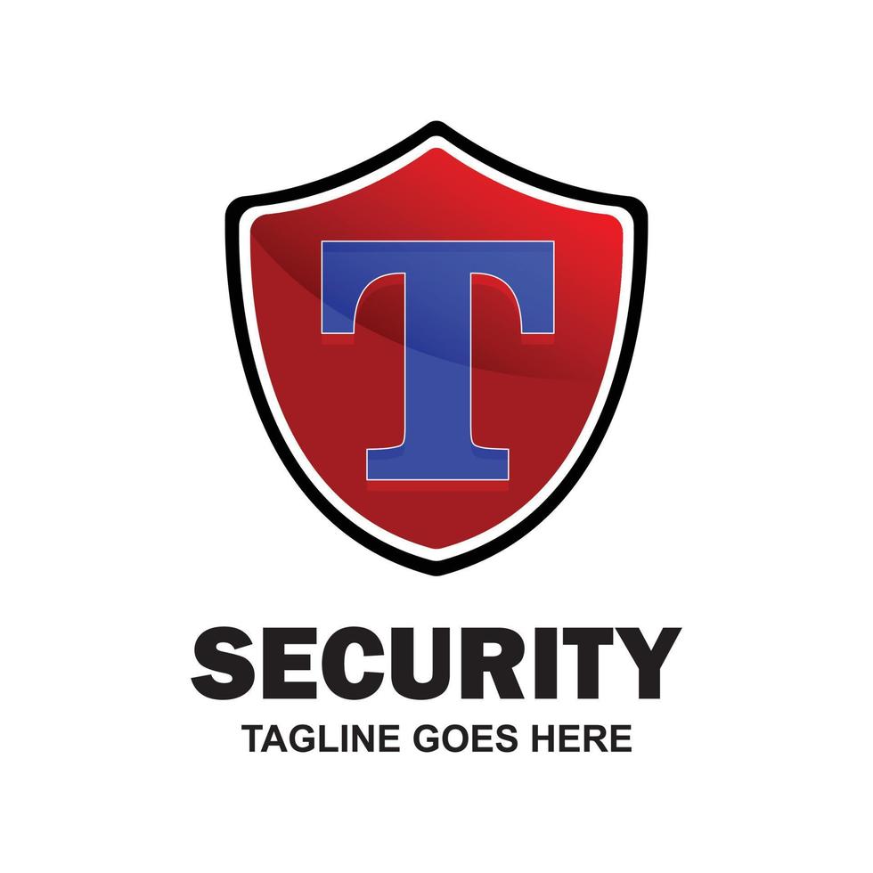 Alphabetical logo of security compnay and typography vector