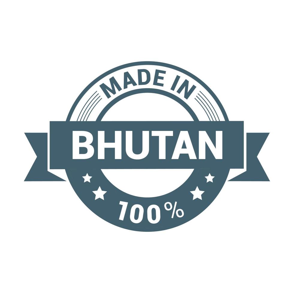 Bhutan stamp design vector