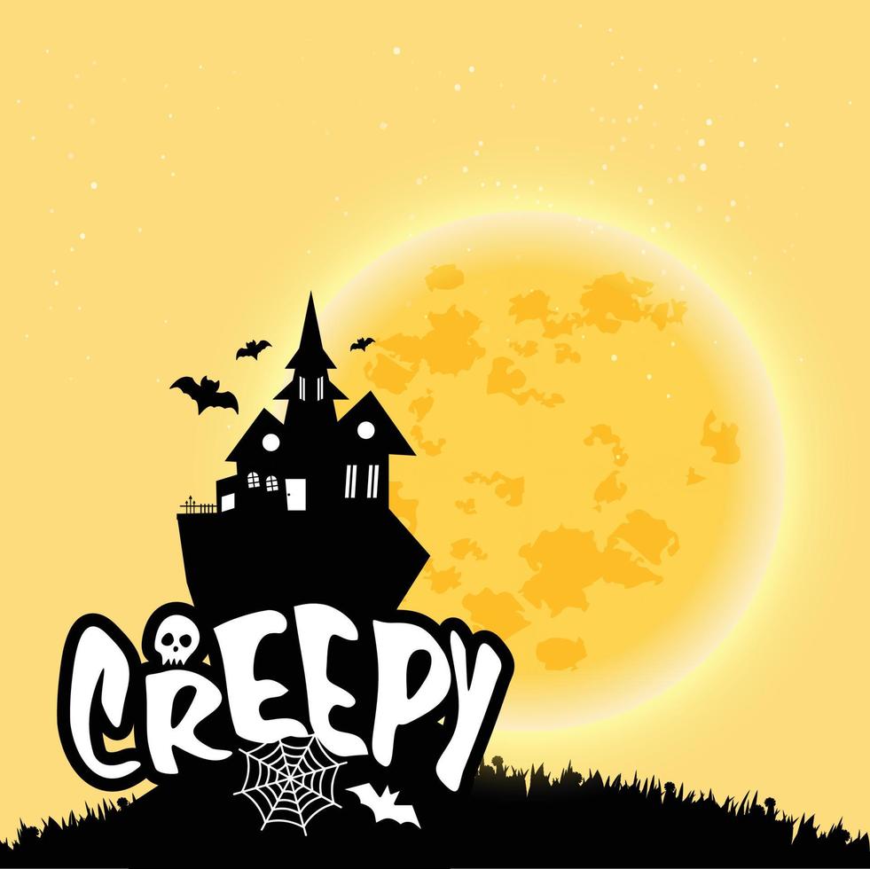 Happy Halloween scary Night background vector