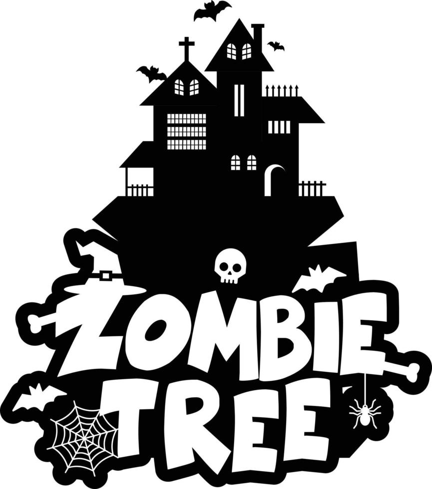 vector de diseño de tipografía de fiesta zombie