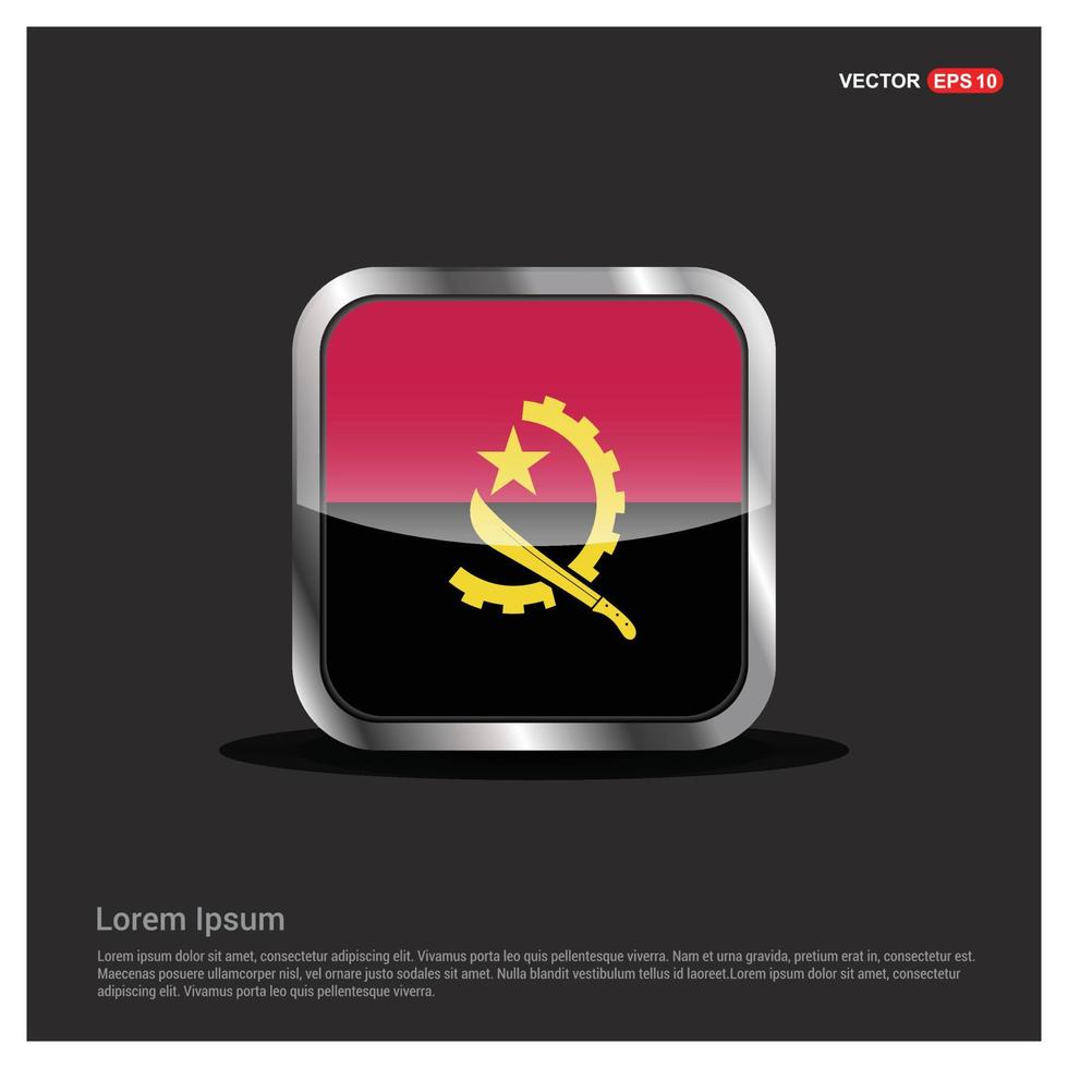 Angola flag design vector