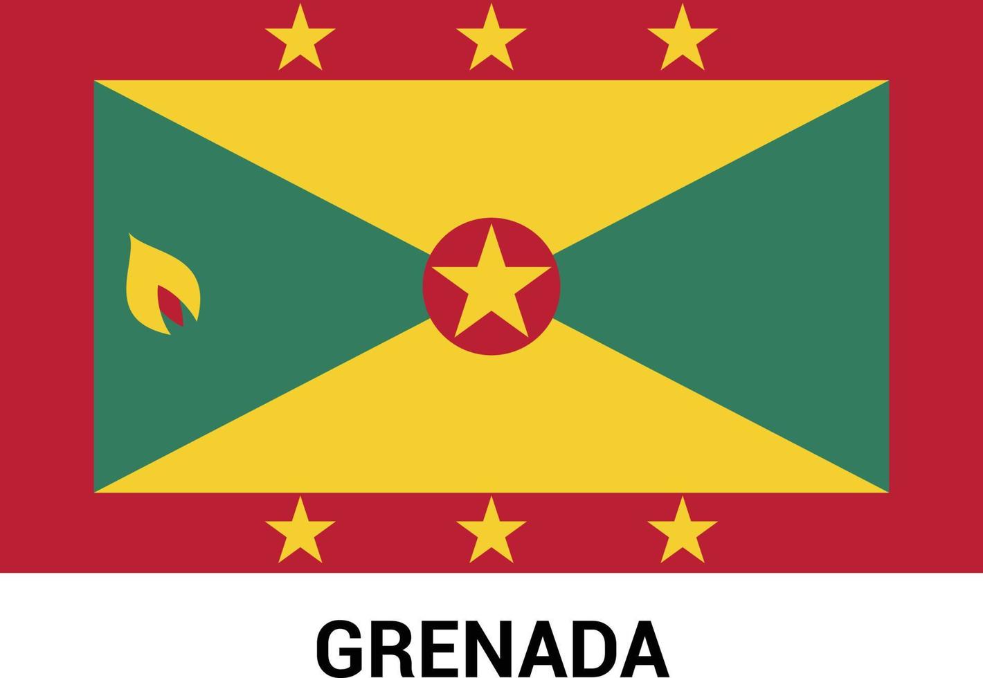 Grenada flag design vector